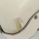 Salvatore Ferragamo Shoulder Bag Enamel White Auth 100748-16