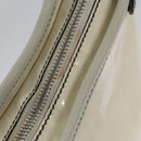 Salvatore Ferragamo Shoulder Bag Enamel White Auth 100748-10