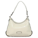 Salvatore Ferragamo Shoulder Bag Enamel White Auth 100748-13