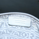 Salvatore Ferragamo Shoulder Bag Enamel White Auth 100748-12