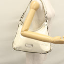Salvatore Ferragamo Shoulder Bag Enamel White Auth 100748-25