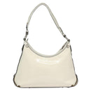 Salvatore Ferragamo Shoulder Bag Enamel White Auth 100748-2