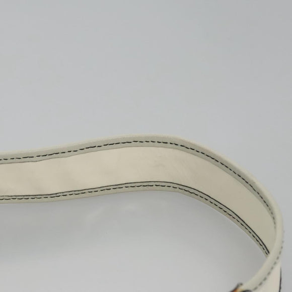 Salvatore Ferragamo Shoulder Bag Enamel White Auth 100748