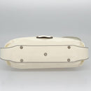 Salvatore Ferragamo Shoulder Bag Enamel White Auth 100748-5
