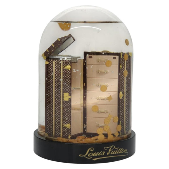 LOUIS VUITTON Wardrobe Trunk Snow Globe 2009 limited year Clear LV Auth 100750M