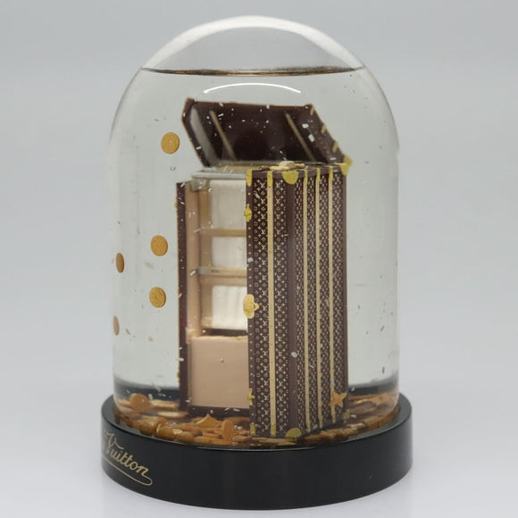 LOUIS VUITTON Wardrobe Trunk Snow Globe 2009 limited year Clear LV Auth 100750M