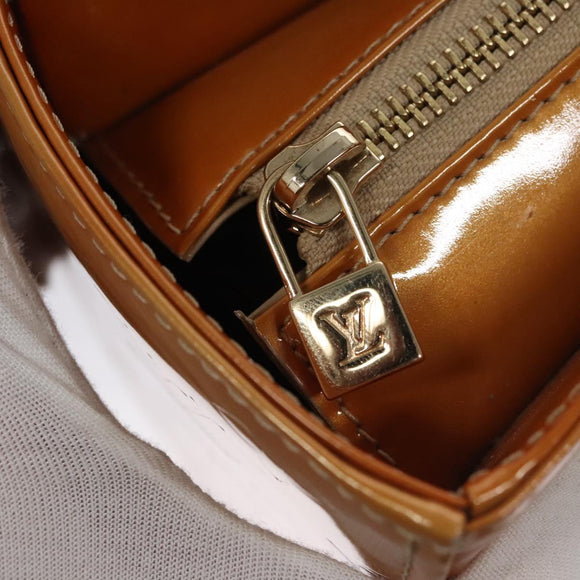 LOUIS VUITTON Monogram Vernis Columbus Tote Bag Beige M91023 LV Auth 100753