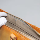 LOUIS VUITTON Monogram Vernis Columbus Tote Bag Beige M91023 LV Auth 100753-10