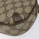 GUCCI GG Supreme Web Sherry Line Shoulder Bag PVC Beige Red Green Auth 100756-16