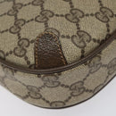 GUCCI GG Supreme Web Sherry Line Shoulder Bag PVC Beige Red Green Auth 100756-9