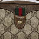 GUCCI GG Supreme Web Sherry Line Shoulder Bag PVC Beige Red Green Auth 100756-17