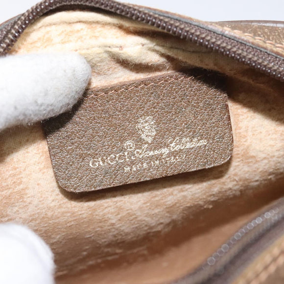 GUCCI GG Supreme Web Sherry Line Shoulder Bag PVC Beige Red Green Auth 100756