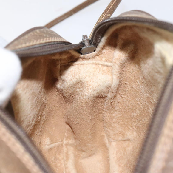 GUCCI GG Supreme Web Sherry Line Shoulder Bag PVC Beige Red Green Auth 100756