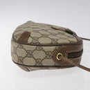 GUCCI GG Supreme Web Sherry Line Shoulder Bag PVC Beige Red Green Auth 100756-3