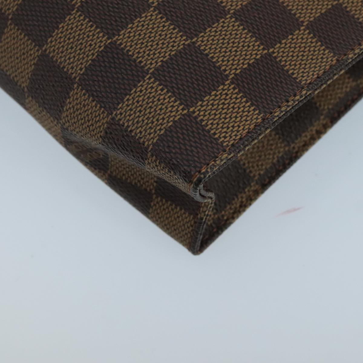 LOUIS VUITTON Damier Ebene Poche Toilette 26 Pouch N47543 LV Auth 100797