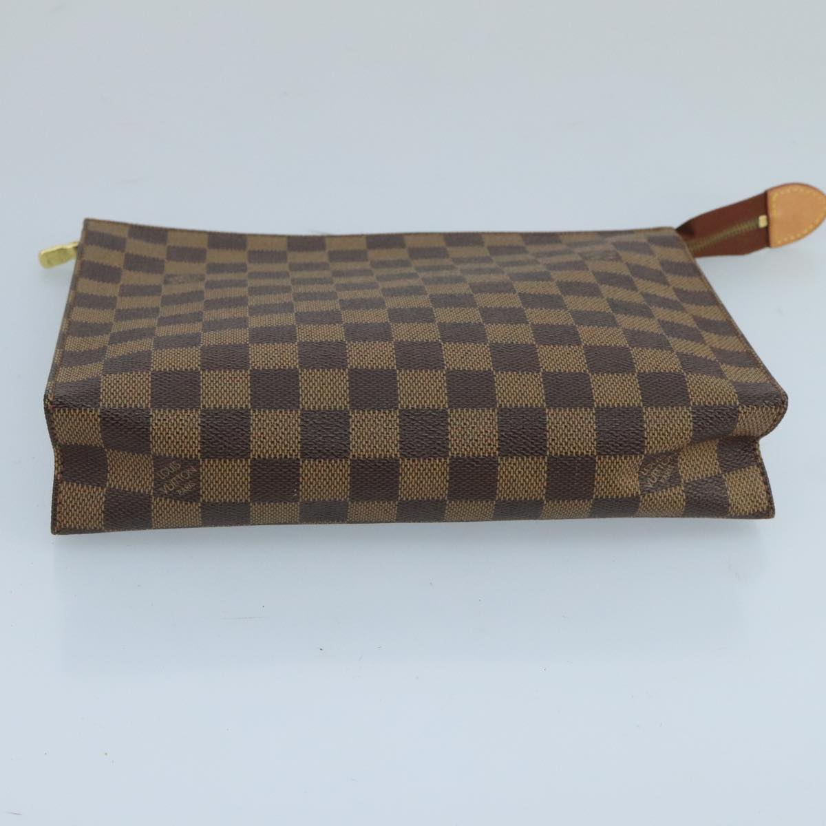 LOUIS VUITTON Damier Ebene Poche Toilette 26 Pouch N47543 LV Auth 100797