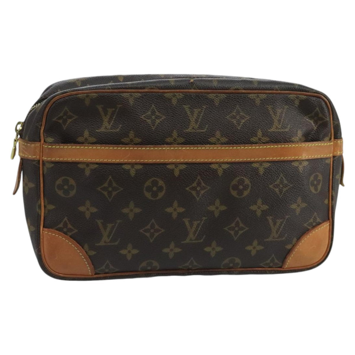 LOUIS VUITTON Monogram Compiegne 28 Clutch Bag M51845 LV Auth 100812