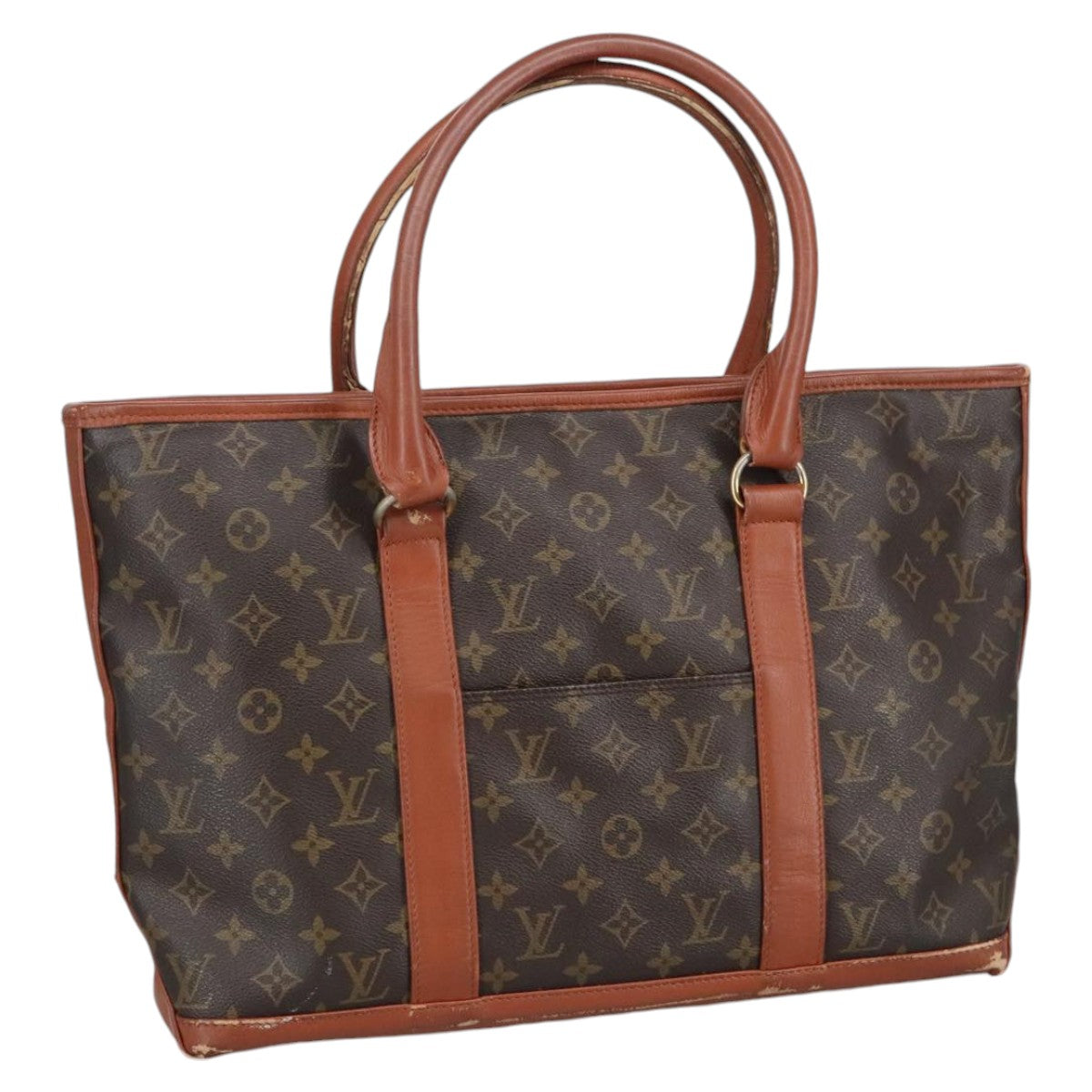 LOUIS VUITTON Monogram Sac Weekend PM Tote Bag M42425 LV Auth 100817