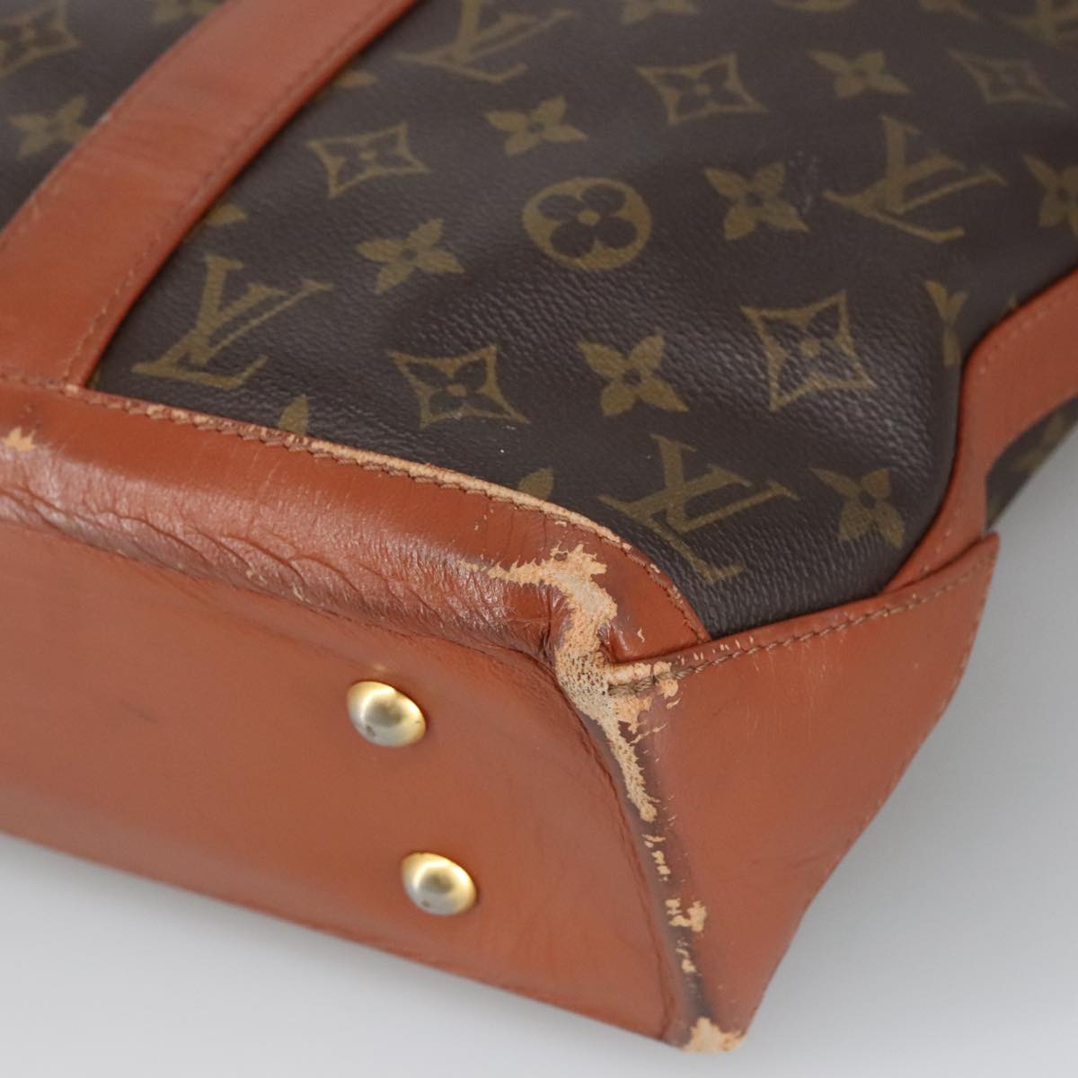 LOUIS VUITTON Monogram Sac Weekend PM Tote Bag M42425 LV Auth 100817