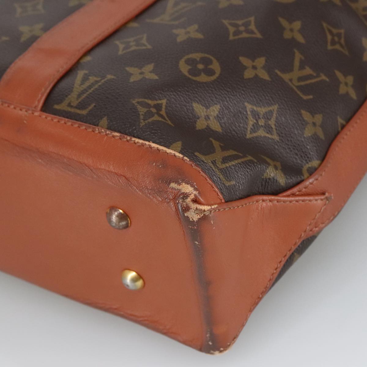 LOUIS VUITTON Monogram Sac Weekend PM Tote Bag M42425 LV Auth 100817