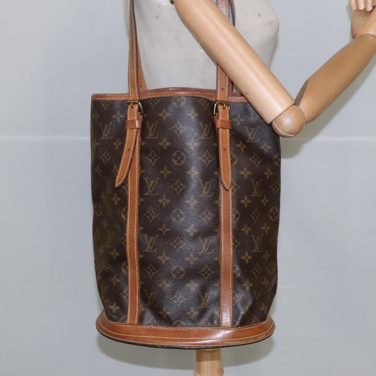 LOUIS VUITTON Monogram Bucket GM Shoulder Bag M42236 LV Auth 100825