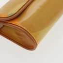 LOUIS VUITTON Monogram Vernis Pochette Fleur Bag Yellow M91118 LV Auth 100844V-9