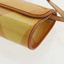 LOUIS VUITTON Monogram Vernis Pochette Fleur Bag Yellow M91118 LV Auth 100844V-14