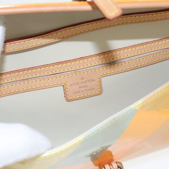 LOUIS VUITTON Monogram Vernis Pochette Fleur Bag Yellow M91118 LV Auth 100844V