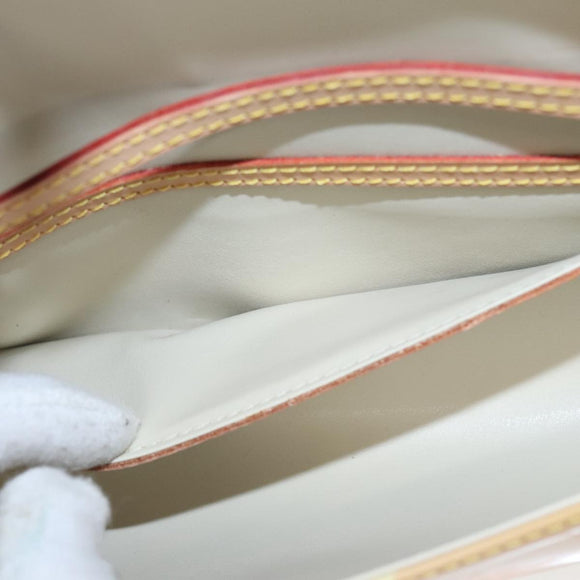 LOUIS VUITTON Monogram Vernis Pochette Fleur Bag Yellow M91118 LV Auth 100844V