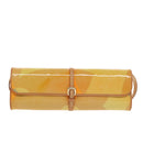 LOUIS VUITTON Monogram Vernis Pochette Fleur Bag Yellow M91118 LV Auth 100844V-13