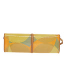LOUIS VUITTON Monogram Vernis Pochette Fleur Bag Yellow M91118 LV Auth 100844V-2