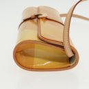 LOUIS VUITTON Monogram Vernis Pochette Fleur Bag Yellow M91118 LV Auth 100844V-3