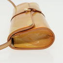 LOUIS VUITTON Monogram Vernis Pochette Fleur Bag Yellow M91118 LV Auth 100844V-4