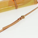 LOUIS VUITTON Monogram Vernis Pochette Fleur Bag Yellow M91118 LV Auth 100844V-7