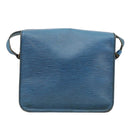 LOUIS VUITTON Epi Cartouchiere MM Shoulder Bag Blue M52245 LV Auth 100848-2