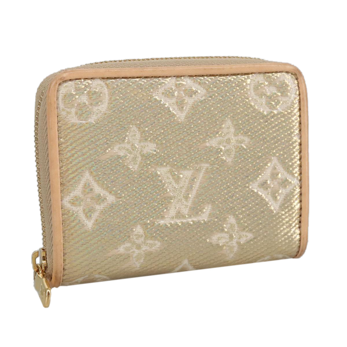 LOUIS VUITTON Monogram Laminated Jacquard Zippy Coin Purse M82483 Auth 100863SA