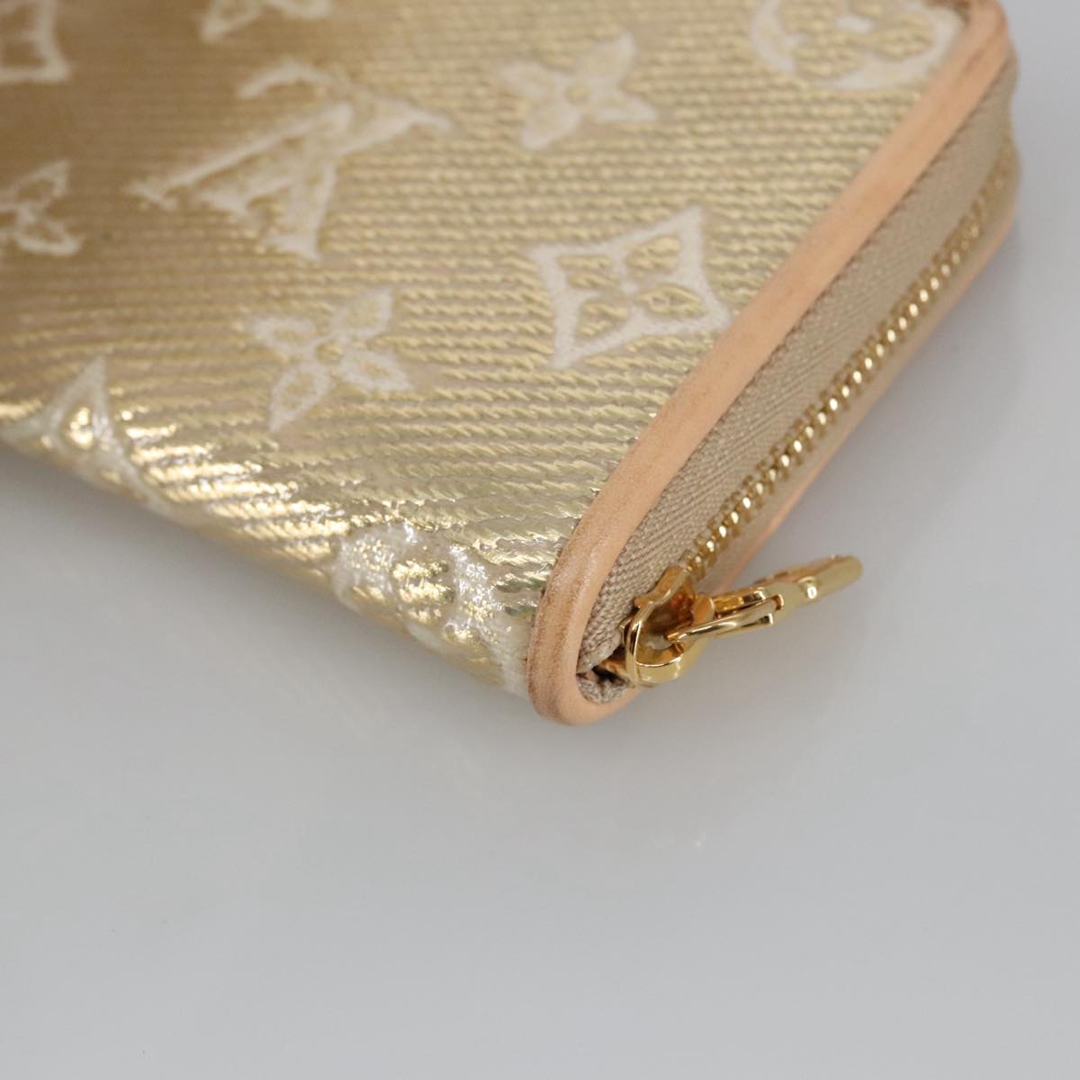 LOUIS VUITTON Monogram Laminated Jacquard Zippy Coin Purse M82483 Auth 100863SA