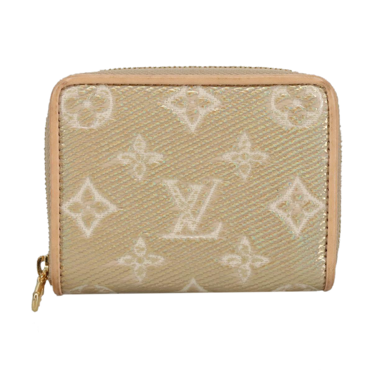 LOUIS VUITTON Monogram Laminated Jacquard Zippy Coin Purse M82483 Auth 100863SA