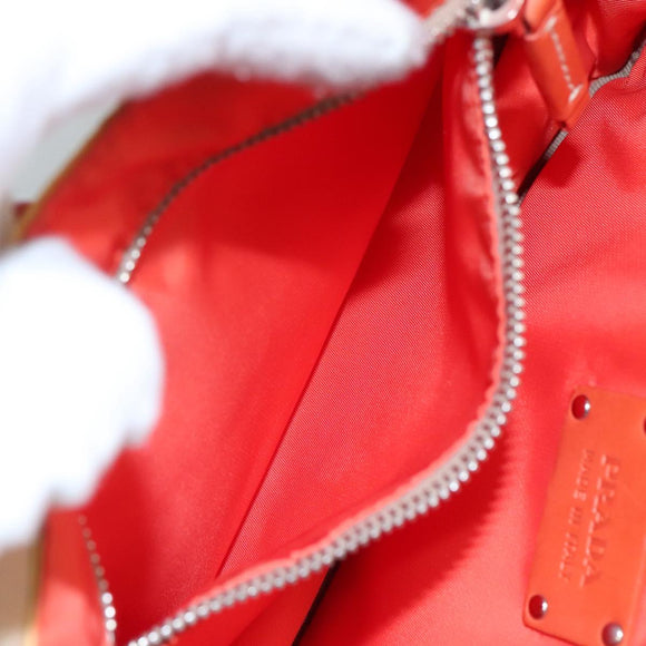 PRADA Hand Bag Nylon Yellow Auth 100865