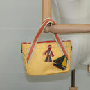 PRADA Hand Bag Nylon Yellow Auth 100865-25
