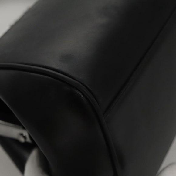 PRADA Hand Bag Leather Black Auth 100868