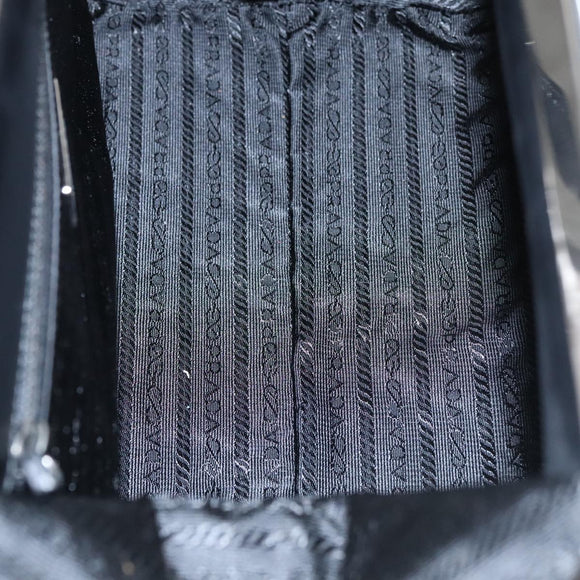 PRADA Hand Bag Leather Black Auth 100868