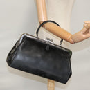 PRADA Hand Bag Leather Black Auth 100868-23