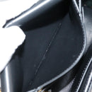 VALENTINO Chain Shoulder Bag Leather Black Gold Auth 100869-25