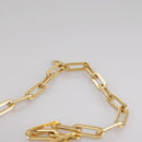 VALENTINO Chain Shoulder Bag Leather Black Gold Auth 100869-14