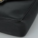CELINE Shoulder Bag Leather Black Gold Auth 100870-9
