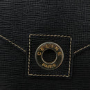 CELINE Shoulder Bag Leather Black Gold Auth 100870-17