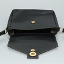 CELINE Shoulder Bag Leather Black Gold Auth 100870-18