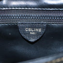 CELINE Shoulder Bag Leather Black Gold Auth 100870-19