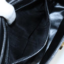 CELINE Shoulder Bag Leather Black Gold Auth 100870-11